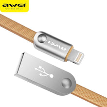 Заредете изображение във визуализатора на галерията – кабел awei cl17 (zine - alloy) iPhone 2m gold - само за 18.9 лв
