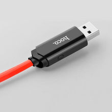 Заредете изображение във визуализатора на галерията – Кабел Hoco с led дисплей micro usb u29 червен - само за 19 лв
