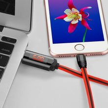 Заредете изображение във визуализатора на галерията – Кабел Hoco с led дисплей micro usb u29 червен - само за 19 лв
