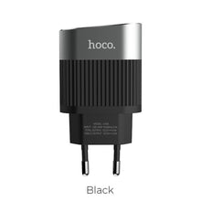 Заредете изображение във визуализатора на галерията – Зарядно Hoco travel speedmaster два usb порта 2,4a c40a черен - TopMag
