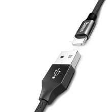 Заредете изображение във визуализатора на галерията – Кабел Baseus yiven Applе lightning 2a 1.2м черен - TopMag
