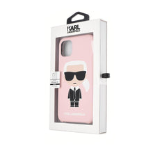 Заредете изображение във визуализатора на галерията – Оригинален гръб karl lagerfeld KLHCN61SLFKPI - iPhone 11 розов - само за 52.4 лв
