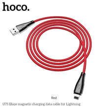 Заредете изображение във визуализатора на галерията – Кабел Hoco blaze USB към Applele Lightning 8-pin u75 червен - само за 20.7 лв
