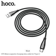 Заредете изображение във визуализатора на галерията – Кабел Hoco blaze USB към Type-C u75 черен - само за 20.4 лв
