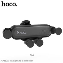 Заредете изображение във визуализатора на галерията – Стойка за кола Hoco air outlet gravity ca51 черен - TopMag
