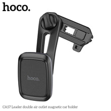 Заредете изображение във визуализатора на галерията – Стойка за кола Hoco double air outlet ca57 черен-сив - TopMag
