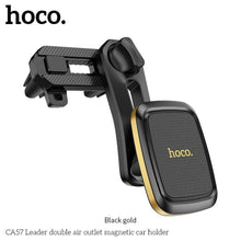 Заредете изображение във визуализатора на галерията – Стойка за кола Hoco double air outlet ca57 черен-златен - TopMag
