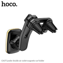 Заредете изображение във визуализатора на галерията – Стойка за кола Hoco double air outlet ca57 черен-златен - TopMag
