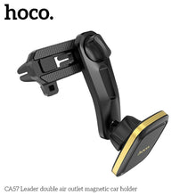 Заредете изображение във визуализатора на галерията – Стойка за кола Hoco double air outlet ca57 черен-златен - TopMag
