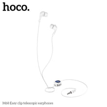 Заредете изображение във визуализатора на галерията – Слушалки Hoco easy clip telescopic m68 бял - TopMag

