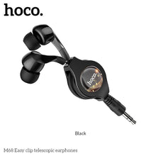 Заредете изображение във визуализатора на галерията – Слушалки Hoco easy clip telescopic m68 черен - TopMag
