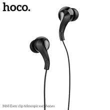 Заредете изображение във визуализатора на галерията – Слушалки Hoco easy clip telescopic m68 черен - TopMag
