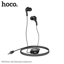 Заредете изображение във визуализатора на галерията – Слушалки Hoco easy clip telescopic m68 черен - TopMag
