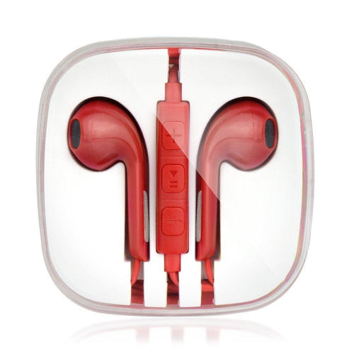 слушалки stereo iPhone 3g/3gs/4g/5/5s/5se/6  червен - само за 15.8 лв