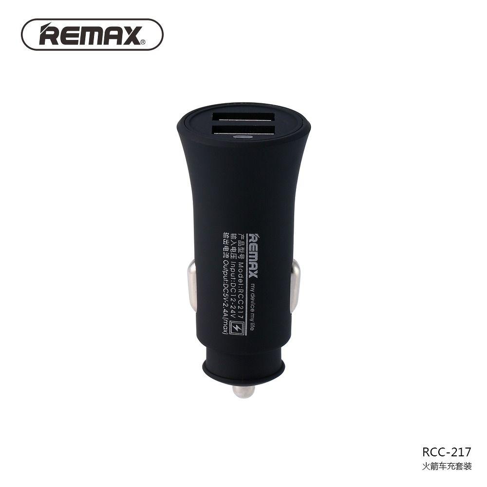 REMAX car charger ROCKET 2xUSB 2,4A RCC217 black