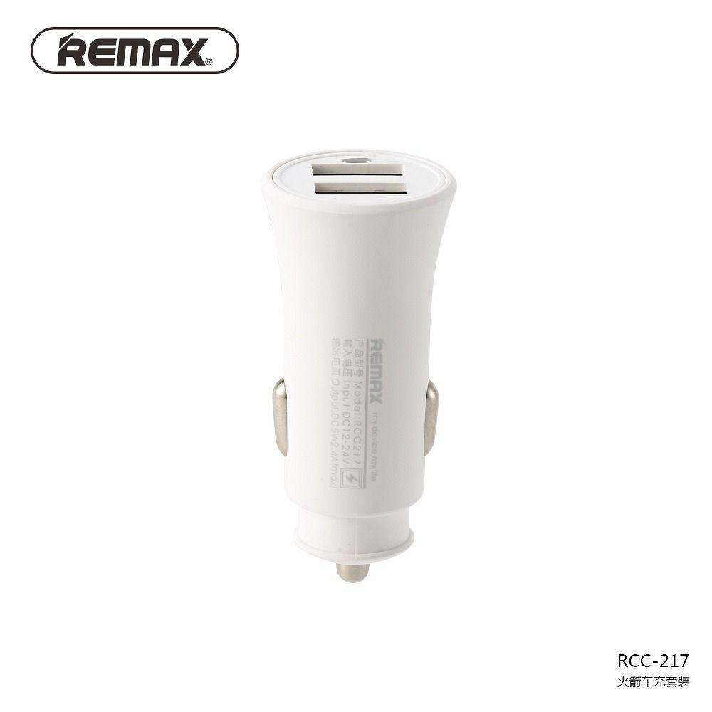 REMAX car charger ROCKET 2xUSB 2,4A RCC217 white