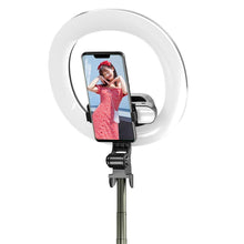 Заредете изображение във визуализатора на галерията – Selfie stick LED RING tripod + remote control black SSTR-18
