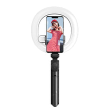 Заредете изображение във визуализатора на галерията – Selfie stick LED RING tripod + remote control black SSTR-18
