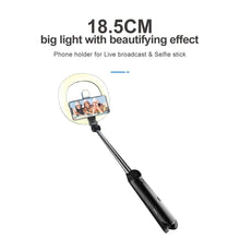 Заредете изображение във визуализатора на галерията – Selfie stick LED RING tripod + remote control black SSTR-18
