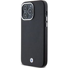 Заредете изображение във визуализатора на галерията – BMW Signature Wrapped Metal MagSafe case for iPhone 15 Pro Max - black

