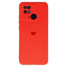 Заредете изображение във визуализатора на галерията – Vennus Silicone Heart Case for Xiaomi Redmi 10C design 1 red

