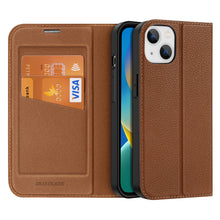 Заредете изображение във визуализатора на галерията – Dux Ducis Skin X2 case for iPhone 14 case with magnetic flap brown
