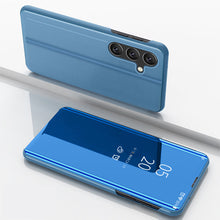 Заредете изображение във визуализатора на галерията – Clear View Case cover for Samsung Galaxy A54 5G blue flip cover
