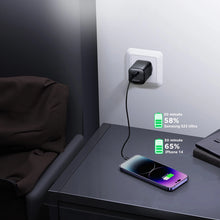 Заредете изображение във визуализатора на галерията – Joyroom JR-TCF07EU Speed ​​Series 30W USB-C PD/QC/AFC/FCP wall charger - black
