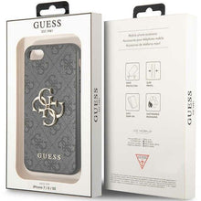 Заредете изображение във визуализатора на галерията – Guess GUHCI84GMGGR iPhone 7/8/SE 2020/ 2022 grey/grey hardcase 4G Big Metal Logo
