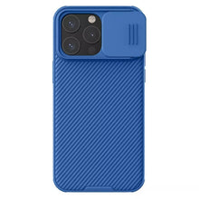 Заредете изображение във визуализатора на галерията – Nillkin CamShield Pro PC+TPU Case for Iphone 15 Pro Max blue
