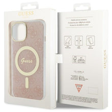 Заредете изображение във визуализатора на галерията – Original Case GUESS hardcase 4G MagSafe GUHMP14MH4STP for Iphone 14 Plus pink
