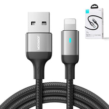 Заредете изображение във визуализатора на галерията – Joyroom cable USB - Lightning 2.4A A10 Series 1.2 m black (S-UL012A10)
