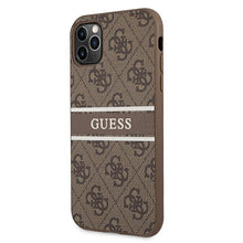 Заредете изображение във визуализатора на галерията – Guess GUHCN654GDBR iPhone 11 Pro Max 6,5" brązowy/brown hardcase 4G Stripe
