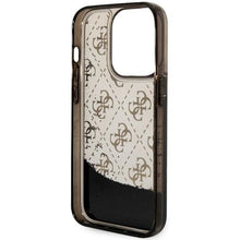 Заредете изображение във визуализатора на галерията – Original Case GUESS Liquid Glitter 4G Transculent GUHCP14LLC4PSGK for Iphone 14 Pro black
