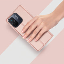 Заредете изображение във визуализатора на галерията – Dux Ducis Skin Pro Case For Xiaomi Redmi 11A / Poco C55 / Redmi 12C Cover Flip Card Wallet Stand Pink
