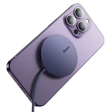 Заредете изображение във визуализатора на галерията – Baseus Simple Mini3 magnetic charger MagSafe Qi 15W purple
