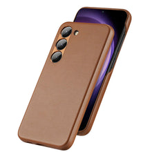 Заредете изображение във визуализатора на галерията – Dux Ducis Grit case for Samsung Galaxy S23+ elegant cover made of artificial leather MagSafe brown
