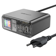 Заредете изображение във визуализатора на галерията – Acefast Z4 PD 218W GaN 3 x USB-C + USB-A Multifunction Adapter with 4 Ports - Gray
