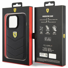 Заредете изображение във визуализатора на галерията – Original FERRARI hardcase Quilted Metal Logo FEHCP15LRDUK do Iphone 15 Pro Black
