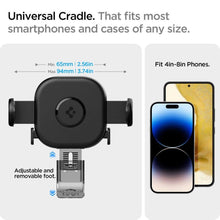 Заредете изображение във визуализатора на галерията – Spigen UTS12 ONETAP UNIVERSAL VENT CAR MOUNT BLACK
