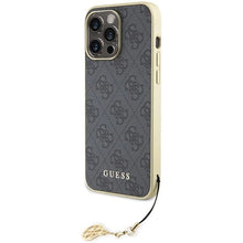 Заредете изображение във визуализатора на галерията – Guess 4G Charms Collection case for iPhone 15 Pro Max - gray

