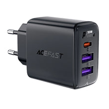 Заредете изображение във визуализатора на галерията – Acefast A57 PD 35W GaN charger 2 x USB-A + USB-C with 3 ports - black
