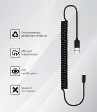 Заредете изображение във визуализатора на галерията – Cable coiled  - USB to Lightning - 2,4A 1 metre black

