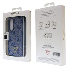 Заредете изображение във визуализатора на галерията – Original Case GUESS - hardcase Leather 4G Triangle Strass GUHCZFD5P4TDPB for Samsun Galaxy Z Fold 5 Blue
