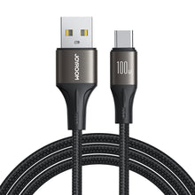 Заредете изображение във визуализатора на галерията – Joyroom Light-Speed ​​Series SA25-AC6 USB-A / USB-C Fast Transfer Cable 100W 1.2m - Black
