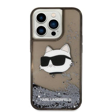 Заредете изображение във визуализатора на галерията – Karl Lagerfeld KLHCP14XLNCHCK iPhone 14 Pro Max 6.7" black/black hardcase Glitter Choupette Head
