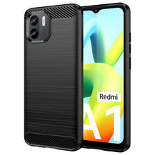 Заредете изображение във визуализатора на галерията – Carbon Case case for Xiaomi Redmi A1 flexible silicone carbon cover black
