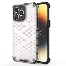 Заредете изображение във визуализатора на галерията – Honeycomb case for iPhone 14 Pro Max armored hybrid cover transparent
