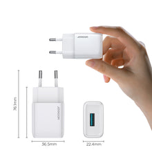 Заредете изображение във визуализатора на галерията – Joyroom USB wall charger 2,1 A white (L-1A101)
