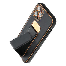 Заредете изображение във визуализатора на галерията – LEATHER Case Kickstand for SAMSUNG Galaxy A05S black
